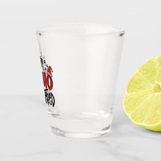 私はホーはクリスマスのクリスマスを飲みおもしろいながら打った ショットグラス (右)