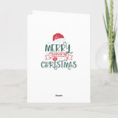 私はホーズサンタマスクのクリスマスに衣服おもしろいする シーズンカード (裏面)