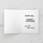 私はホーズサンタマスクのクリスマスに衣服おもしろいする シーズンカード (内部)