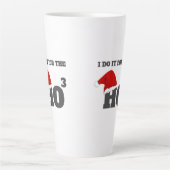 私はホーホーのクリスマスキャップおもしろい文字のためにそれをする カフェラテマグ (正面)