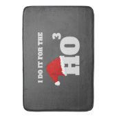 私はホーホーのクリスマスキャップおもしろい文字のためにそれをする バスマット (正面縦)