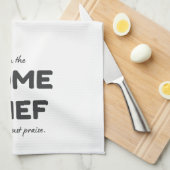 私はホームシェフだ。ヒントなし、称賛 – おもしろい キッチンタオル (四つ折り)