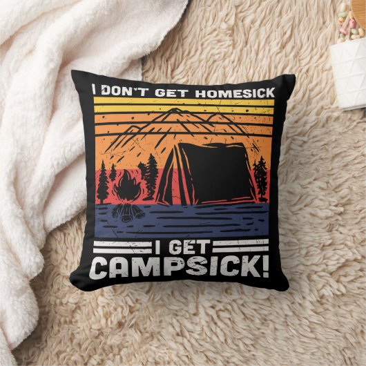 私はホームシックにはならないキャンプシッキングを受ける クッション (ブランケット)