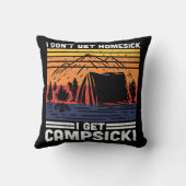 私はホームシックにはならないキャンプシッキングを受ける クッション (裏面)