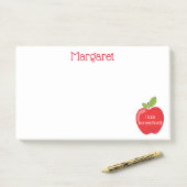 私はホームスクールの赤いリンゴが大好きです ポストイット (デスク)