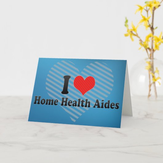 私はホームヘルスエイデスが大好き カード (黄色い花)