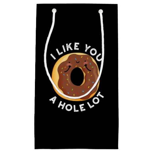 私はホールロットドーナプンダークおもしろいBGが好き スモールペーパーバッグ (正面)