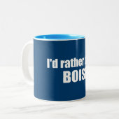 私はボイシのアイダホにいるほうがいい ツートーンマグカップ (正面左)