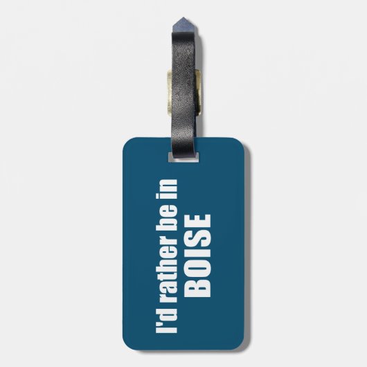 私はボイシのアイダホにいるほうがいい ラゲッジタグ (裏面縦)