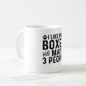 私はボクサーと3人が好きだ コーヒーマグカップ (正面左)