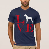 私はボクサー-暗闇によって--を着色されるティー愛します Tシャツ (正面)