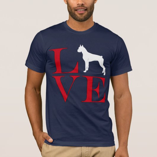 私はボクサー-暗闇によって--を着色されるティー愛します Tシャツ (正面)