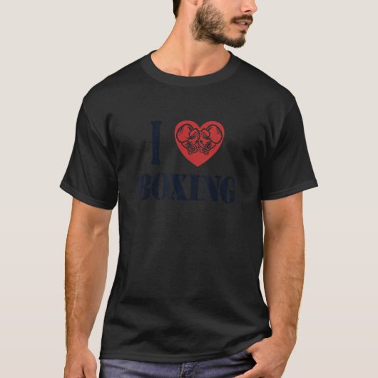 私はボクシングボクサータイボクサー拳闘拳が大好き Tシャツ (正面)