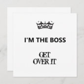 私はボスで、それを乗り越える、フラットカード (正面/裏面)