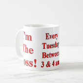 私はボスのコーヒー・マグです コーヒーマグカップ (正面左)