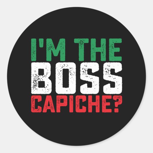 私はボスカピチェおもしろいイタリアン ラウンドシール (正面)