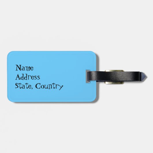 私はボストン私のテリアを愛します ラゲッジタグ (裏面横)