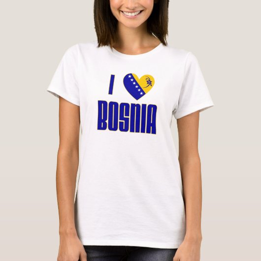 私はボスニアを愛します Tシャツ (正面)