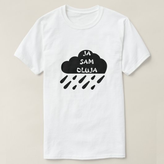 私はボスニア語で嵐だ Tシャツ (デザイン正面)