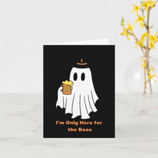私はボスハロウィーンのユーモアのためだけにここにいる不気味。 カード (黄色い花)