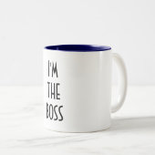 "私はボス"のマグです ツートーンマグカップ (正面右)
