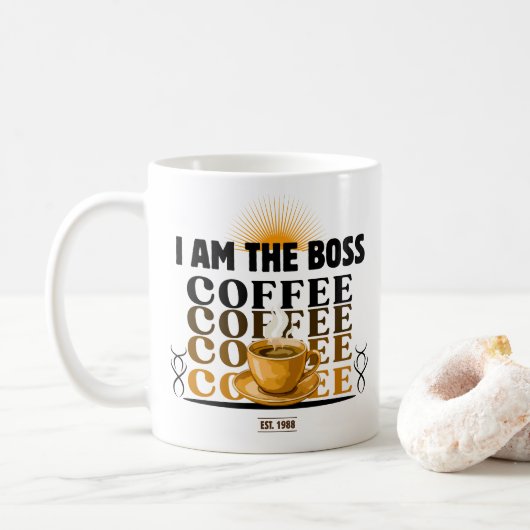 私はボス コーヒー コーヒーマグカップ (ドーナツ)