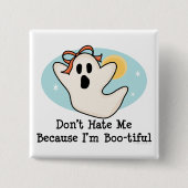 私はボタンが美しいので私を憎まない 缶バッジ (正面)