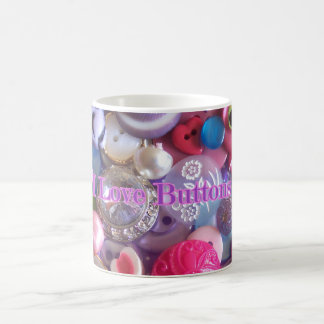 私はボタンのマグを愛します コーヒーマグカップ