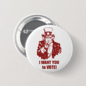私はボタンを投票してほしいです 缶バッジ (正面&裏面)