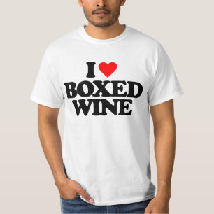 私はボックスワインが大好きです Tシャツ