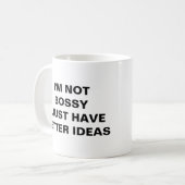 私はボッシではない私は単に良いアイディアを持っている コーヒーマグカップ (正面左)