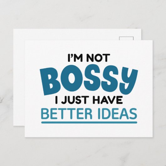 私はボッシーではない私は単に良いアイディアを持っている ポストカード (正面/裏面)