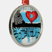私はボツワナを愛します メタルオーナメント (右)