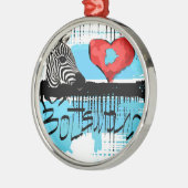 私はボツワナを愛します メタルオーナメント (左)