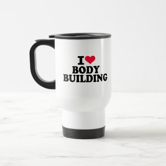 私はボディービルをやることを愛します トラベルマグ (左)