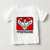 私はボディービルをやることを愛します ベビーTシャツ (正面)