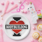 私はボディービルをやることを愛します ペーパープレート (パーティー)