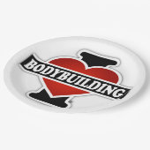 私はボディービルをやることを愛します ペーパープレート (アングル)