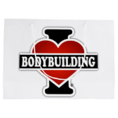 私はボディービルをやることを愛します ラージペーパーバッグ (裏面)