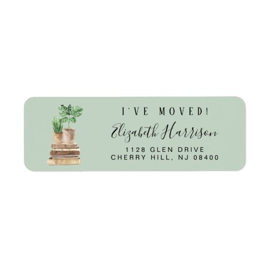 私はボホープラントセージ差出人住所 ラベル (正面)