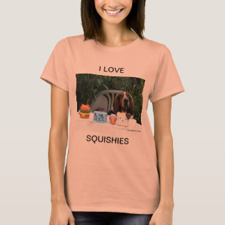 私はボリスのバセット犬を特色にするSquishiesのTシャツを愛します Tシャツ