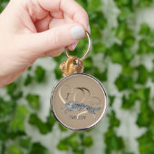 私はボルゾイのキーホルダーを愛します キーホルダー (手)