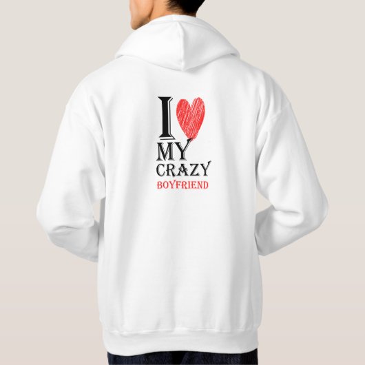 私はボーイフレンド熱狂するのパービューが大好き赤いハート95 パーカ (裏面)
