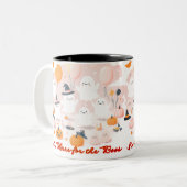 私はボース・ハロウィーンのためにここに来た ツートーンマグカップ (正面左)