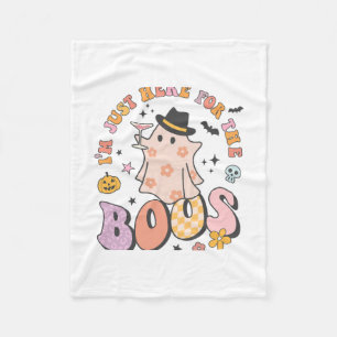 私はボース、レトロのGroovyハロウィーンのためにここにいる フリースブランケット