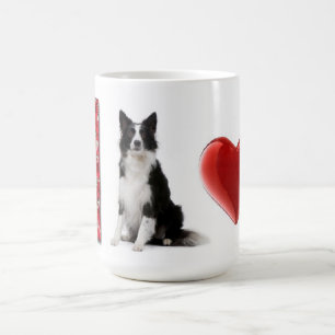 私はボーダーCollies~Borderのコリーのマグを愛します コーヒーマグカップ