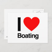 私はボートが大好きだ ポストカード (正面/裏面)