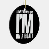 私はボートにあります セラミックオーナメント (右)