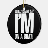 私はボートにあります セラミックオーナメント (左)
