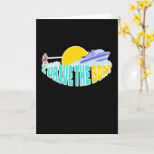 私はボートの水上スキーを運転する カード (黄色い花)